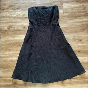 J. Crew Black Strapless Crepe Dress Size 6 Petite